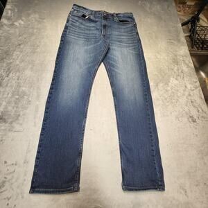 Calvin Klein Jeans Mens Jeans 32x31 Blue Slim Straight Fit Stretch Denim Pants